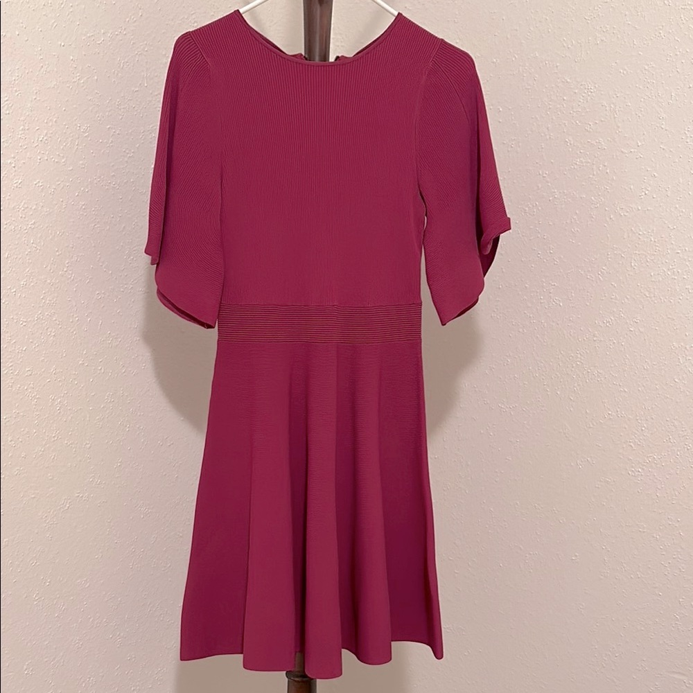 Ted Baker Pink Rib engineered skater Dress size 1